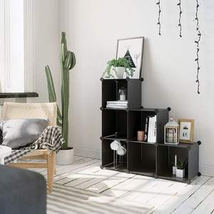 غرفة نوم غرفة المعيشة مكتب 6-مكعب خزانة رفوف التخزين <span class=keywords><strong>DIY</strong></span> البلاستيك خزانة مجلس الوزراء مكعب التخزين المنظم - Product Image 5