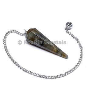 Fabriqué à la main Labradrite 12 Facettes Pendules en inde - Product Image 1