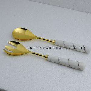 Couverts de cuisine en acier inoxydable et pierre de marbre Gadgets de cuisine Vaisselle de cuisine Serveur de salade Couverts Nouvelles idées de produits 2023 - Product Image 4