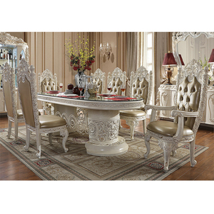 Juego de Comedor de Madera de Teca Tallada Estilo Victoriano, Elegante y Moderno, Color Personalizado, Tamaño Personalizado, Muebles de Comedor - Product Image 1