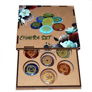 Printed Gift Box with 7 <b>Chakra</b> Disc <b>Set</b> - Product Image 1