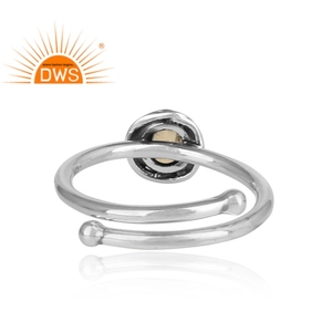Bague enveloppée en Citrine jaune naturelle, pierre précieuse naturelle, argent Sterling 925, fabrication de bijoux - Product Image 4