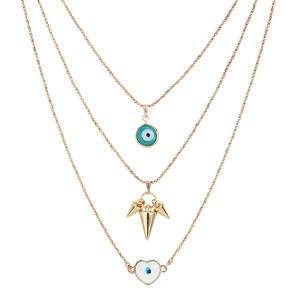 New Arrival High Quality Antique <b>Copper</b> Plated Zinc Alloy Emotion Statement Necklace Multi-Layer Imitation Pearls Trendy Claw - Product Image 3