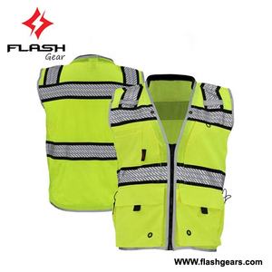 Workpro — gilet de sécurité anti-poussière en maille réfléchissante de haute visibilité, avec poches, pour la Construction - Product Image 2