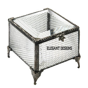 กล่องเครื่องประดับโลหะสามช่องชุบทองราคาไม่แพงกล่องเครื่องประดับแฟชั่นใหม่คลาสสิก - Product Image 2