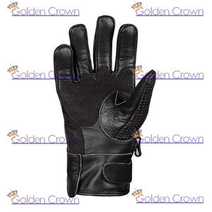 Leather Motorcycle Motorbike Perforated Vented Cruiser Gloves - Product Image 6