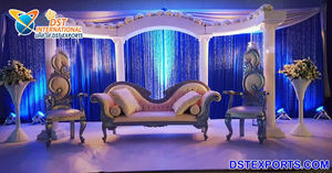 ชุดโซฟาจัดงานแต่งงานสีขาวหรูหราสีขาวรอยัลชุดโซฟาจัดงานแต่งงานสีขาวเก้าอี้ฝรั่งเศส - Product Image 4