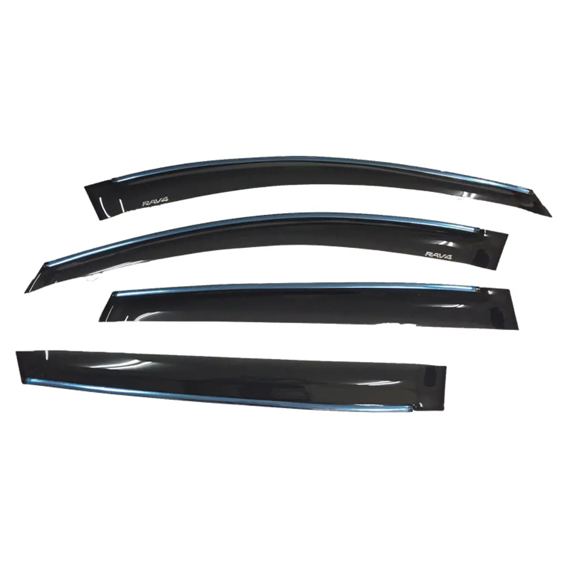 For Toyota RAV4 2013-2018 Chrome Trim Side Window Visors Guard Vent Deflectors