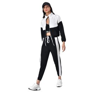 Ensemble de survêtement pour femme en nylon, veste coupe-vent et pantalon, léger, respirant, sweat à capuche, vêtements de sport, entraînement en salle de sport, extérieur, tenue deux pièces - Product Image 1