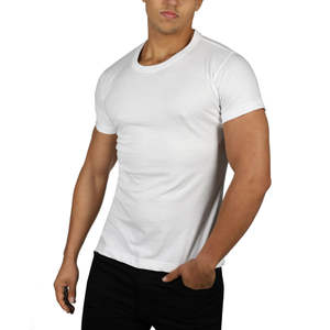 ขาย Top Slim Fit ผ้าฝ้าย95% 5% อีลาสเทนเสื้อยืดสำหรับผู้ชายขายร้อนนุ่มเสื้อยืด - Product Image 6