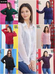 Nouvelle arrivée Georgette pure qualité lourde haut pour femmes meilleure qualité manches longues vêtements occidentaux prix inférieur chemise pakistanaise indienne - Product Image 5