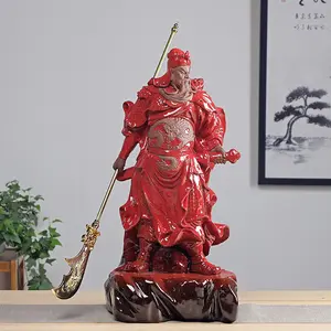 Iş hediye fikirleri heykelleri En Porcelaine Patung Guanyu tayvan Escultura Guan Gong heykel