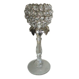 Décoration de mariage faite à la main, bougeoir en argent, centre de Table de mariage, support de fleurs en métal, support de marche pour mariage - Product Image 5