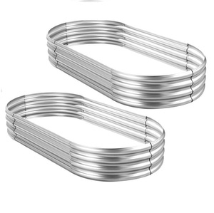 Hot Selling Eco-Friendly Galvanized Corrugated Sheet <b>Planters</b> for Garden <b>Vegetable</b> Fruits Flower Decorative Use-Modern Design - Product Image 1