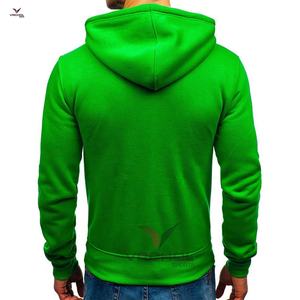 Sudadera con capucha deportiva de lana Polar de algodón de peso pesado Diseño personalizable Cremallera OEM Poliéster Logotipo liso-Patrón impreso Capucha Collar - Product Image 3