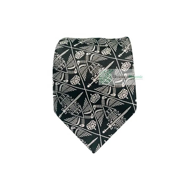 33 Degree Scottish Rite New Masonic Regalia Design Necties Silk Tie with Custom Lodge Name Necktie Mens