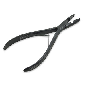 Herramientas profesionales de Extensión de cabello con micro anillos, alicates largos para quitar cuentas de acero inoxidable con acabado negro - Product Image 2