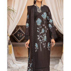 Robe de pelouse kpop pour femmes, vêtement brodé en coton, alwar, Kameez, suisse, tenue de luxe, costume d'été pour dames - Product Image 4