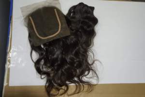 Vente en gros bon marché Virgin Mink Indian Frontal Closures Extensions de cheveux humains Remy de haute qualité Texture droite naturelle - Product Image 2