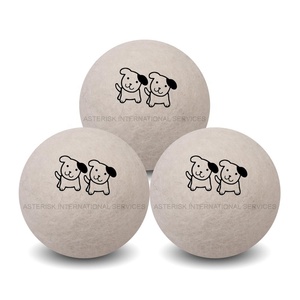 Balles de linge en feutre fait à la main, 100%, en laine de nouvelle-zélande, balles de blanchisserie avec écran imprimé pour chiots - Product Image 1