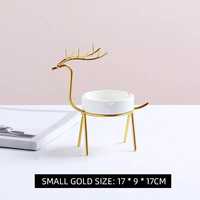 Porte-bougie en fer écologique et créatif avec finition dorée, design durable, style américain, à poser au sol pour la décoration de salon et de la maison
