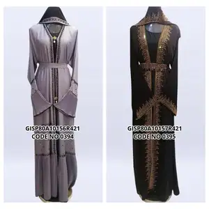 الخليج دبي العباءة جديد تصاميم التجارة الأسود Colorsful عباية إسلامية الملابس مسلم اللباس العباءة مجموعات 2022