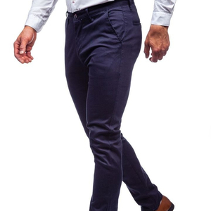 กางเกงชิโน่สำหรับผู้ชาย,กางเกงผ้าสีเทาไม่มีลายดีไซน์หรูหราแบบลำลอง - Product Image 1