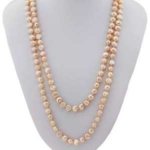 Perles d'eau douce de qualité AAA rose baroque de qualité fine 8mm perles en vrac pour la fabrication de bijoux à bricoler soi-même collier - Product Image 2