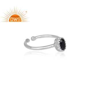 925 <b>Sterling</b> <b>Silver</b> Oval Shape <b>Ring</b> Jewelry Manufacturer Black Spinal <b>Set</b> Fine <b>Ring</b> Jewelry - Product Image 3