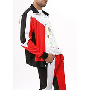 ชุดนักวิ่งออกกำลังกายผู้ชาย,ใส่โลโก้ได้ตามต้องการชุดกีฬาหลากสี2ชิ้นชุดวอร์มแบบมีซิปเต็มตัวสำหรับผู้ชาย - Product Image 6