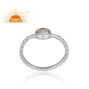 Bague en pierre d'améthyste verte, fabrication de bijoux, anneau rond, 1 pièce, argent massif, 925 - Product Image 2