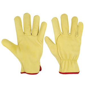 Gants de conduite en cuir de vache fendu personnalisés de meilleure qualité unisexe Gants de sécurité en cuir PU véritable pour motos et motards - Product Image 1