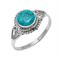 Cincin Batu Permata Buatan Tangan Berbagai Kristal Perhiasan Tumpuk Bahan Paduan Logam Grosir Reseller Utama Amerika Gaya Bohemian