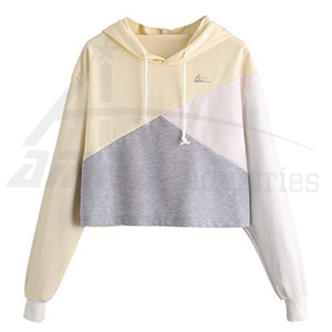 เสื้อครอปแบบเรียบง่ายสำหรับผู้หญิง,เสื้อมีฮู้ดคอลเลคชั่นล่าสุด - Product Image 1