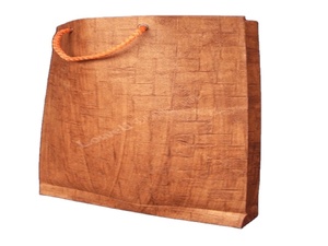 Bolsa de Papel Kraft Reciclado Hecha a Mano con Impresión Personalizada, Contenedor Ecológico para Comida para Llevar con Asas de Cuerda con Diseño de Letras - Product Image 4