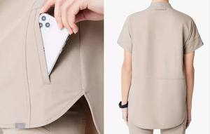 Ensemble de blouses médicales, imprimées, fermeture éclair blanche, joggers, hauts médicaux, antigrippe, pour femmes, uniforme de médecin, combinaison d'infirmière - Product Image 3