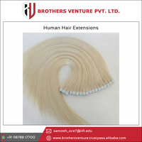En gros 12A Grad Virgin 100% Indien Extensions de Cheveux Humains Double Dessiné Injecté Bande Naturel Remy Bundle