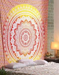 Indien Ombre Mandala plage jeter à la main bohème tenture murale tapisserie reine tenture murale pique-nique décor Art imprimé en gros - Product Image 2