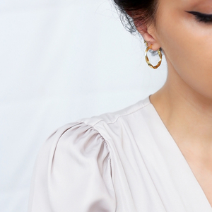 Elegantes Pendientes de Aro de 27 mm para Mujer, Joyería Turca Hecha a Mano al por Mayor, Plata de Ley 925 - Product Image 5