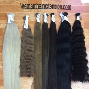 ผมต่อเวียดนามแท้แบบเวอร์จิ้นเรมี่ แบบม้วนสไตล์ฝรั่งเศส น้ำหนัก 100 กรัม สีบลอนด์ ผมแท้ 100% - Product Image 1