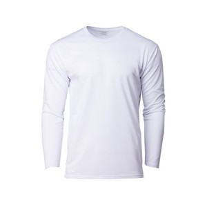 เสื้อยืดคอกลมแขนยาวผ้าฝ้ายแท้ 100% สีขาวสำหรับผู้ชาย ลายเรียบ ผ้าฝ้ายเนื้อหนา พิมพ์ลายจากบังกลาเทศ ราคาขายส่ง - Product Image 4