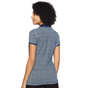 เสื้อนอกลำลองสำหรับผู้หญิงเสื้อโปโลระบายอากาศลายพื้น - Product Image 2