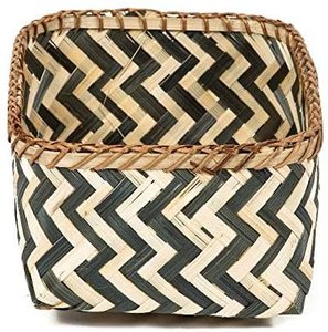 Cesta de almacenamiento tejida de bambú, respetuoso con el medio ambiente, para artículos - Product Image 1