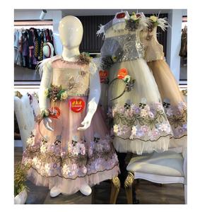 Vestidos de verano coloridos con tutú para niñas, manga acampanada, arcoíris, unicornio, Princesa, para fiesta - Product Image 1