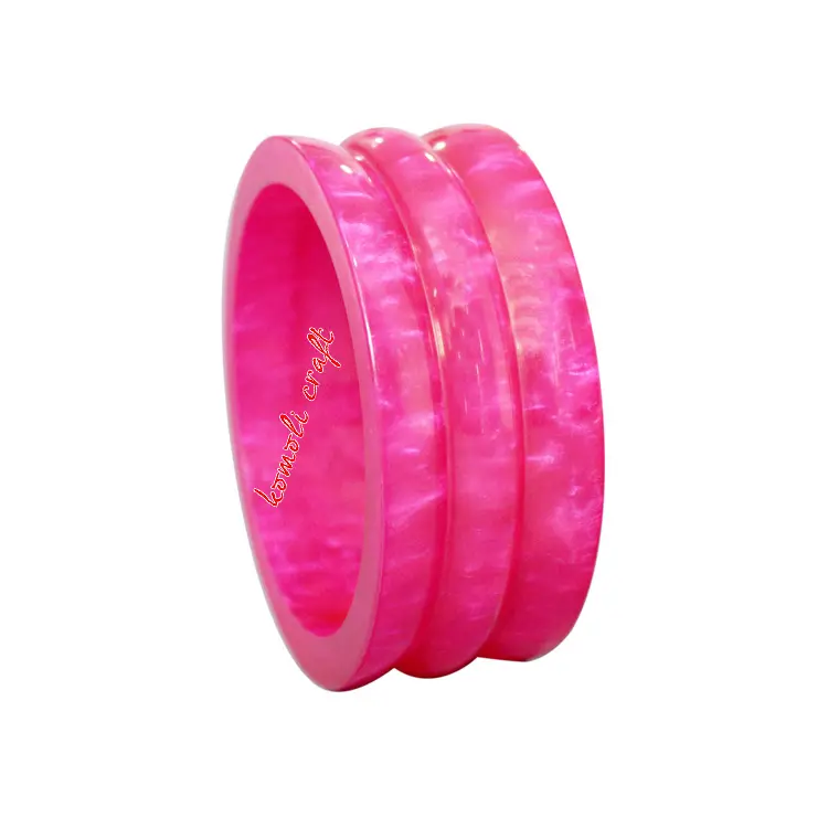 Hot pink resin wide fashion bracelet wholesale Indian jewelry