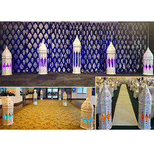 Las mejores lámparas marroquíes de fibra para decoración de boda, lámpara marroquí para escenario de boda y pasarela, accesorios de fibra para boda, decoración de lámpara marroquí - Product Image 1