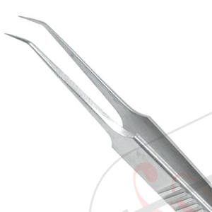 Pinzas de acero inoxidable de alta calidad, punta de aguja de 6mm, 45deg, volumen, Etiqueta Privada, pinzas de pestañas de acero inoxidable - Product Image 3