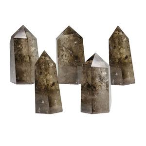 Torre de cristal de cuarzo ahumado, torre de cristal de alta calidad, piedras curativas, punto de varita de gemas, venta al por mayor - Product Image 4