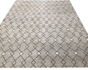 Alfombra de bambú tejida a mano para decoración del hogar, suelo indio geométrico Beige/plateado para Hotel y hogar - Product Image 1
