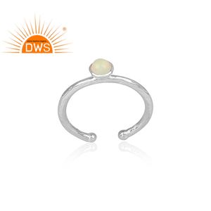 Handmade And Hand hammered Jewelry Supplier Ethiopian <b>Opal</b> Gemstone Fine <b>Silver</b> <b>Ring</b> Manufacturer - Product Image 2